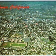 c1960s Petaluma, CA Birds Eye Aerial City Houses 