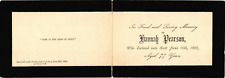 US Victorian 1880 Remembrance Mourning Card Hannah Pearson Scarborough -Foldable picture