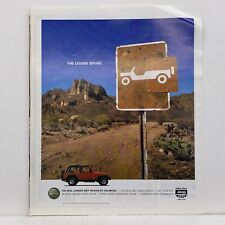 2004 Jeep PRINT AD Red Wrangler 4x4 SUV Photo Mountain Terrain Vintage Poster picture
