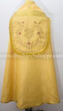 New Yellow Cope & Stole Set with IHS embroidery,capa pluvial,chape,far fronte picture