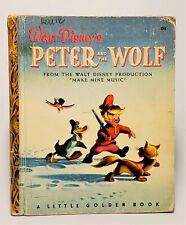 PETER AND THE WOLF A Little Golden Book 1947 Walt Disney early E Print RARE picture