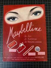 Rare Vintage 1940s Maybelline Cosmetics Print Ad picture