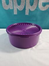 Tupperware Servalier Stacking Cookie Canister 8 Cup One Touch Seal Purple  picture