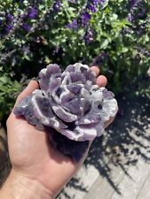 Chevron Amethyst Lotus Flower Carving  picture