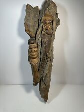 Vintage Cottonwood Native American And Spirit Carving By Martin 21 Inches picture