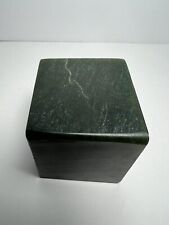 Nephrite Jade Block Green Stone 1 7/8”X 21/4” - 14.8 Ounces picture
