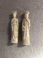 VINTAGE Chinese Resin Immortal Royal Emperor & Empress Figurines 10.5