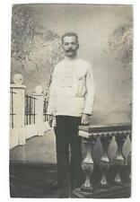 Postcard RPPC German Man In Uniform On Balcony 1915 Divided Back Posed GUC picture