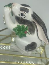 Ceramic Mottahedeh Hand-Painted, Long-eared, Bunny/Rabbit  **READ** picture
