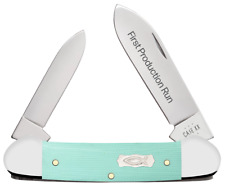 Case XX Knives First Run Canoe Seafoam G-10 95813 Stainless 1/250 Pocket Knife picture