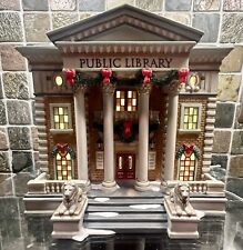 Dept 56 Christmas In The City Hudson Public Library. Mint Condition. picture