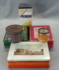 6 Vintage Nabisco Saltines Platters Cashews Maxwell House Bahlsen Tins picture