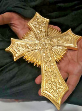 PraiseDeco Handmade Metal Gold Cross Wall Hanging With Velvet Box Wall Art Craft picture