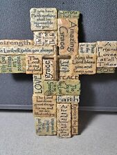 Resin Multi-Verse Stone Cross 10x4 in The Faith Collection #2827L264 picture