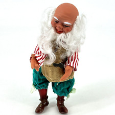Vintage Posable Norwegian Norge Christmas Doll Elf Gnome Nisse Latex 8” No Hat picture