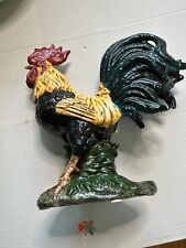 Ceramic Rooster Colorful Blue Sky READ picture