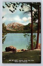 Grand Lake CO-Colorado, Mount Baldy, Antique, Vintage Souvenir Postcard picture