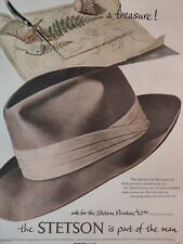 1953 Esquire Original Art Ad Advertisements STETSON Hats PM Whiskey picture