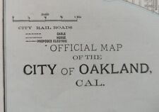 Vintage 1893 OAKLAND CALIFORNIA Map 11