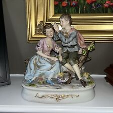 Lenwile Ardalt Vintage Courting Couple Bisque Figurine Grannycore Cottage Chic picture