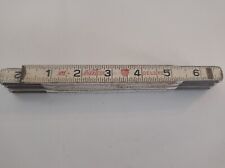Vintage All American Deluxe Folding Ruler Zig Zag White Made USA picture