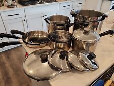 Vintage 16 Pc Lot Revere Ware Copper Clad Cookware Pots, Sauce Pans, Skillets picture