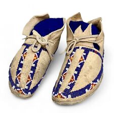 Vintage Native American Southern Cheyenne Moccasins Beautifully Beaded picture