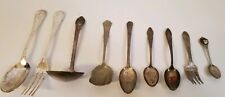 Lot Of 9 Silver Plated Spoons Forks Rogers Delaware King Edward RCCO WMF Vintage picture