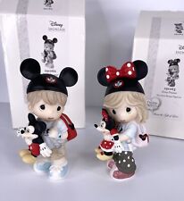 Lot Of 2 Precious Moments Disney Dreamer - Minnie Fan Girl & Mickey Fan Boy picture