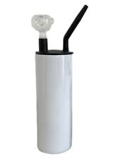 20oz.Hookah Tumbler White Blank Sublimation Cup with Lid, Bowl and Metal Straw picture