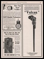 1912 J.H. Williams Brooklyn New York Vulcan Chain Pipe Wrenches Vintage Print Ad picture