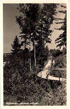 Walkway Bridge on Squirrel Island Southport Maine ME 1953 RPPC Postcard Photo picture