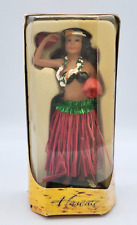 Chiefly Co Hawaiian Dashboard Hula Dancer Girl Red Grass Hula Skirt K2244 picture