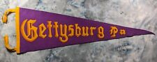 Vintage 1920's Gettysburg PA Purple Travel 9x26 Pennant picture