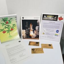Shuttle ATLANTIS Outer Space Flown Tomato Seeds NASA Science Experiment Vintage picture