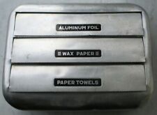 Art Deco 1940s Kitchen Aluminum Foil/Wax Paper/Towel Dispenser-SUPER, Wall-Mount picture