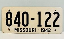 1942 Missouri License Plate 840-122 ALPCA Garage Decor Fiberboard WW2 Era picture