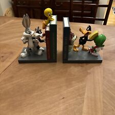 WB Looney Tunes Bookends - 1999 Vintage - Bugs Bunny, Taz, Tweety, Daffy Duck picture