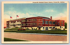 Vintage Postcard IN Evansville National Guard Armory Linen ~7452 picture
