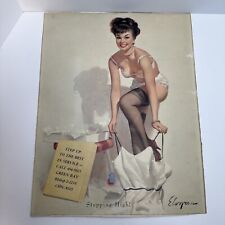 Large Rare Vintage Gil Elvgren Pin-up Stepping High Advertising Picture picture