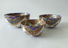 Set of 3 Hand Painted Chinese Eggshell Porcelain Nesting Bowls  w/Box picture