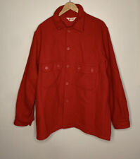 Vintage Mens Jacket Shirt Boy Scouts Of America Sz 46 Wool Red Official Pockets picture