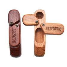 Rotary Wooden Smoking Pipe Portable Wood Pipe with Tobacco Storage Box picture