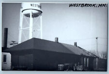 Westbrook Minnesota MN Postcard Water Tower Depot Station c1960s RPPC Photo picture