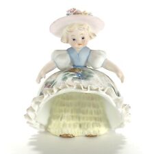 Vintage Lefton Porcelain Bloomer Girl Figurine KW1702 3.5-in High picture