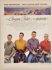 1959 Print Ad Arrow Shirts Grand Canyon Colors Men on Mules Man Smokes Pipe picture