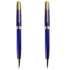 Excellent Parker Sonnet Ballpoint Pen Blue Gold Clip With 0.7mm Ink Black Refill picture