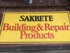 Vintage Corrugated Plastic Sakrete Concrete Building And Repair Sign picture