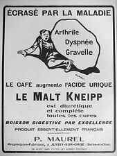 1916 MALT KNEIPP DISEASE CRUSHED ADVERTISING COFFEE INCREASES URIC ACID picture