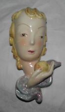 RARE Antique GOLDSCHEIDER Staffordshire England EVA Lady With Apple WALL MASK picture